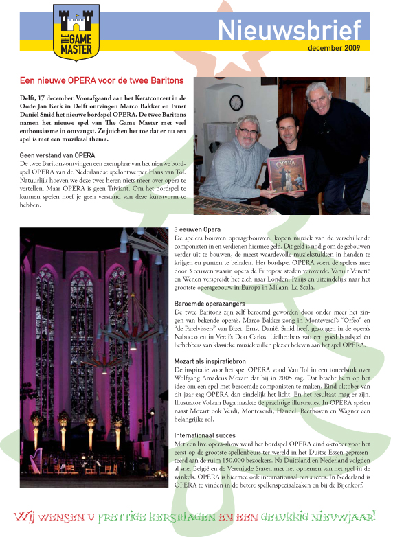 Nieuwsbrief december 2009